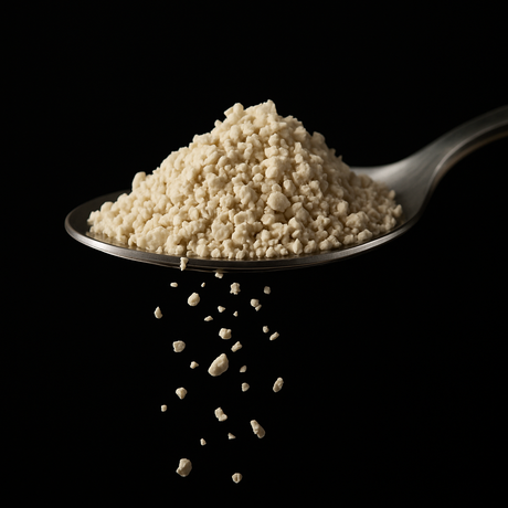 Industrial carrier and substrate materials displayed in an organized setting, showcasing granular and powdered media used to turn liquid into a flowable powder and for coatings, catalysts, and specialty applications.