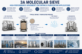 3A molecular sieve applications for compressed air drying, natural gas dehydration, refrigerant and chemical drying, petrochemicals, and industrial moisture removal.