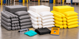95 gallon spill kit refill with gray universal, white oil-only, and yellow Hazmat absorbents, plus gloves, goggles, disposal bags, and emergency response guidebook.