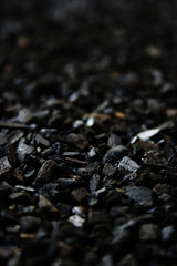 Close-up of granular activated carbon showing clean, uniform texture and lack of fines. 