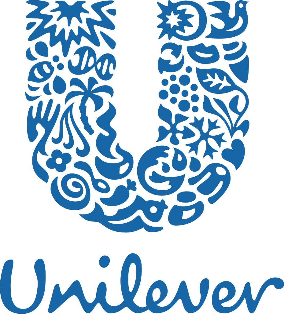 Unilever logo with decorative elements on a white background