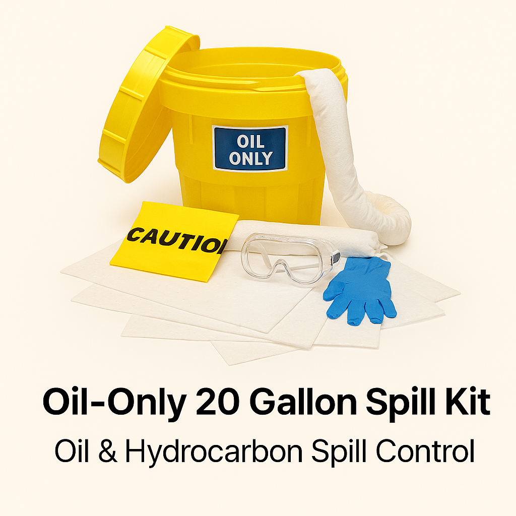 20 Gallon Oil-Only Spill Kit – Oil & Hydrocarbon Spill Control