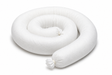 White 3 x 48 inch oil-only absorbent sock for containing petroleum and oil spills