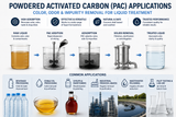 Powdered activated carbon treatment process and applications for beverage, edible oil, industrial liquids, and wastewater polishing