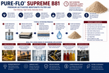 Pure-Flo Supreme B81 bentonite filter aid applications for edible oils, renewable fuels, lubricants, chemicals, food and industrial liquid filtration