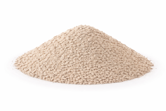 Off-white selective silicate adsorbent powder (Oil-Dri Pure-Flo Select 450) in a clean mound on a white background.